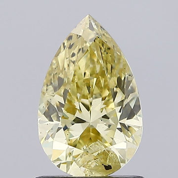 Unique 1.02 CT Pear Shape Fancy Intense Yellow Color I1 Clarity Moissanite Diamond For Cocktail Ring