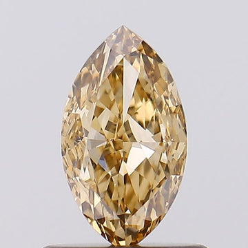 Excellent Of 0.76 CT Marquise Shape Fancy Light Brown Color VS1 Clarity Lab Grown Diamond For Engagement Ceremony