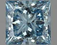 Stylish 3.75 CT Princess Shape Fancy Vivid Blue Color VS2 Clarity Moissanite Diamond For Birthday Ring