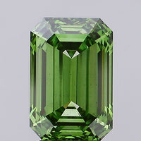Perfect Of 3.09 CT Emerald Shape Fancy Vivid Green Color VS2 Clarity Lab Grown Diamond For Just Us
