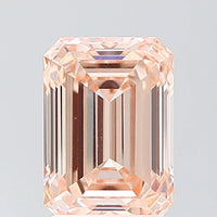 Bright 2.02 CT Emerald Shape Fancy Intense Brownish Orange Color VS1 Clarity Moissanite Diamond For Special One Ring