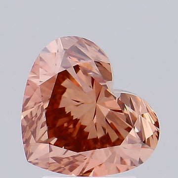 Minimalist 2.53 CT Heart Shape Fancy Pinkish Brown Color VS1 Clarity Moissanite Diamond For Custom Ring