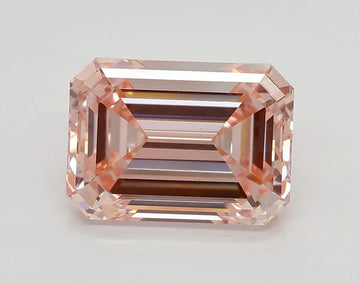 Luxury Of 3.03 CT Emerald Shape Fancy Intense Pink Color VS2 Clarity Moissanite Diamond For First Rain