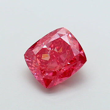 Affordable 3.02 CT Cushion Shape Fancy Vivid Pink Color VVS2 Clarity Moissanite Diamond For Anniversary Ring