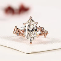 Nature Inspired Dutch Marquise Cut Marquise Diamond Engagement Ring