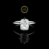 Elegant Cushion Cut 3 CT Moissanite Solitaire Diamond Engagement Ring  Minimal Luxury Statement By Ivevar