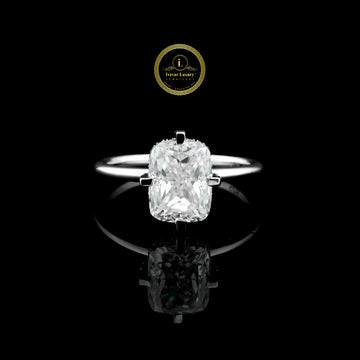 Elegant Cushion Cut 3 CT Moissanite Solitaire Diamond Engagement Ring  Minimal Luxury Statement By Ivevar