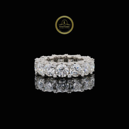 Round Cut Lab Diamond Statement Eternity Band