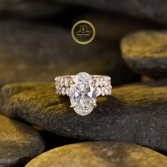 Timeless 3.00 CT Oval Cut Lab Grown Diamond Ring with Brilliant Sparkle By Ivevar
