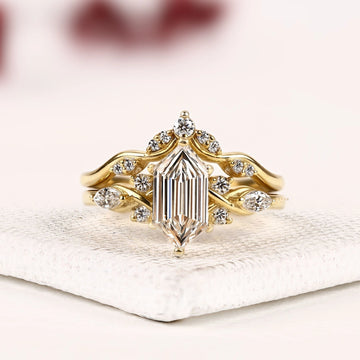 Dutch Ma Cut Lab grown Diamond Bridal Ring Set