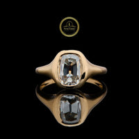 Elegant 3.00 CT Cushion Cut Moissanite Diamond Solitaire Ring in 14K Yellow Gold By Ivevar