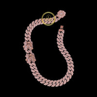 Iced Out Heavy Choker Necklace Encrusted with Brilliant Cut Moissanite