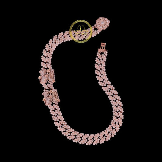 Iced Out Heavy Choker Necklace Encrusted with Brilliant Cut Moissanite