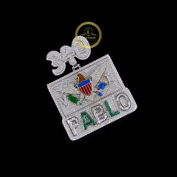 925 Silver Moissanite Pendant Custom Diamond By Ivevar