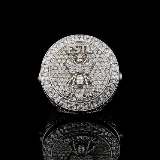 Full Silver Ant Unique Style Lab Grown Diamond Hip Hop Men Ring By Ivevar