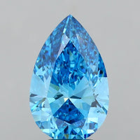 Excellent 4.02 CT Pear Shape Fancy Vivid Blue Color VS1 Clarity Lab grown Diamond For Cocktail Ring