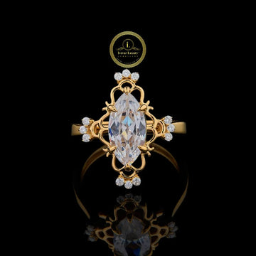 Dainty Vintage 3.50 CT Marquise Cut Moissanite Diamond Engagement Ring By Ivevar