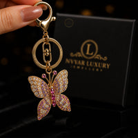 Crystal Animal Keychain Butterfly, Bird & Owl Bag Charms