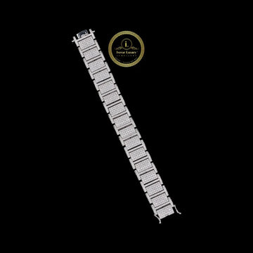 Men’s Lab Grown Diamond Iced Out Link Bracelet VVS Clarity Ivevar Luxury By Ivevar