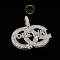 Initial Letter Pendant with Round Brilliant Pave Set Lab Diamonds Hip Hop Jewelry