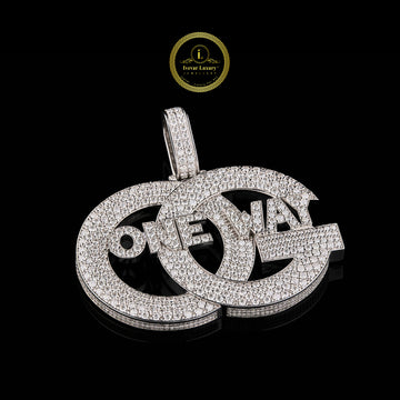 Initial Letter Pendant with Round Brilliant Pave Set Lab Diamonds Hip Hop Jewelry