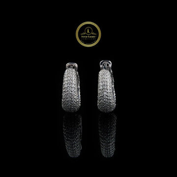 Elegant Designer 2.00 TCW Round Cut Moissanite Diamond Hoop Earrings with Brilliant Stones