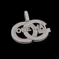 Full Silver Round Cut Moissanite Diamond Unique Style Pendent By Ivevar.