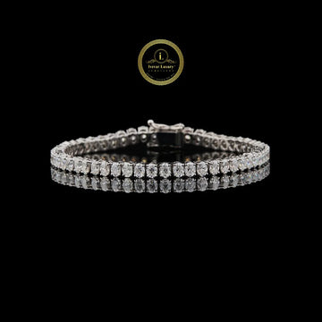 The Eternal Radiance: Oval Lab Grown Diamond Tennis Bracelet By Ivevar