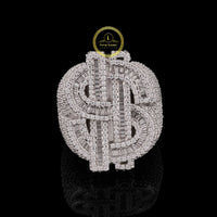 Fully Iced Dollar Sign Lab Grown Diamond Ring by Ivevar