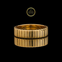 Elegant Gold Textured Statement Unisex Band By Ivevar