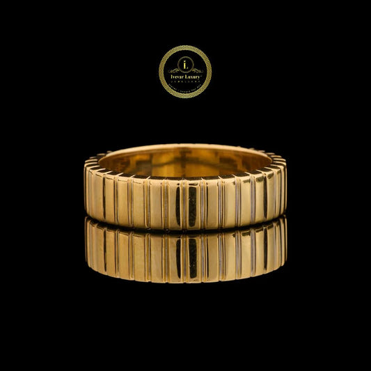 Elegant Gold Textured Statement Unisex Band By Ivevar