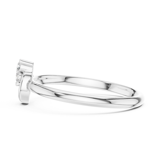 0.30 TCW Precious Moissanite Round Cut Diamond Ring For One Wish