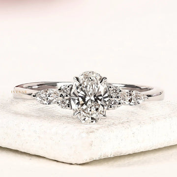 2.50 CT Everyday Luxury Oval Cut Lab Grown Diamond Statement Ring By Ivevar