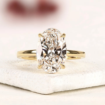 3.00 Eternal Oval Cut Moissanite Diamond Solitaire Ring Timeless Elegance in Engagement Ring
