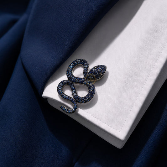Luxury Animal Inspired Gemstone Cufflinks – Snake, Owl, Lion & Panther