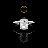 Elegant Cushion Cut 3 CT LAB Solitaire Diamond Engagement Ring  Minimal Luxury Statement By Ivevar