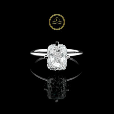 Radiant Cut Lab Diamond Solitaire Delicate Ring