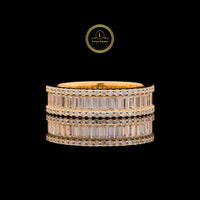 Royal Baguette 3.00 Lab Grown Diamond Anniversary Ring Luxury Gold Eternity Band By Ivevar