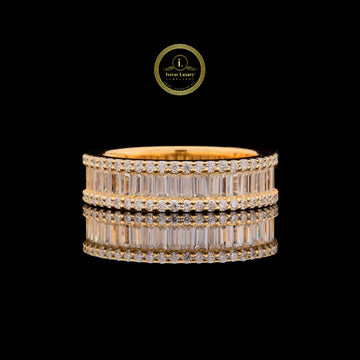 Royal Baguette 3.00 Lab Grown Diamond Anniversary Ring Luxury Gold Eternity Band By Ivevar