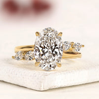 3.50 CT Ivevar Celestial Bloom Collection Oval Cut Lab Grown Diamond Engagement Ring By Ivevar