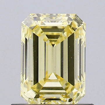 Sparkling Of 0.90 CT Emerald Shape Fancy Yellow Color VS2 Clarity Moissanite Diamond For Lost Hours