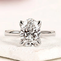 2.50 CT Modern Minimalist Oval Cut Lab Grown Diamond Engagement Ring By Ivevar
