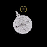 Custom Steelers Moissanite Diamond Medallion Pendant VVS Clarity White Gold Iced Out Fan Jewelry By Ivevar