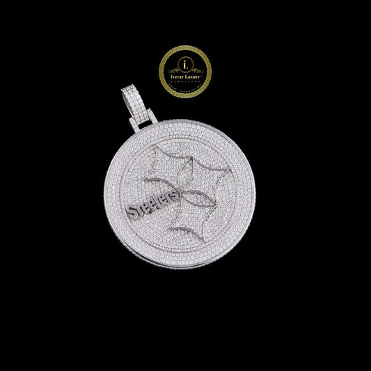 Luxury Steelers Lab Diamond Pendant Iced Out Hip Hop Medallion By Ivevar