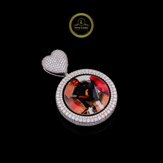 Keep the Memories Close Moissanite Diamond Heart Shape Pendant Flex