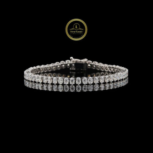 The Eternal Radiance Oval Moissanite Diamond Tennis Bracelet By Ivevar