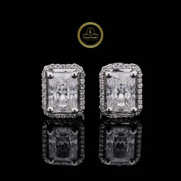 Timeless 3.00 CT Radiant Cut Lab Grown Diamond Halo Stud Earrings By Ivevar