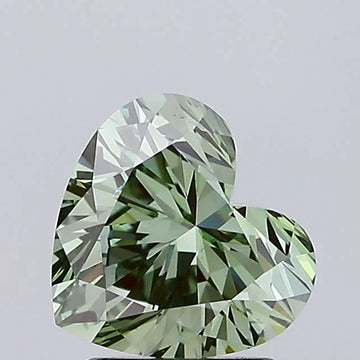 Timeless Of 1.69 CT Heart Shape Fancy Vivid Green Color VS2 Clarity Moissanite Diamond For Calm Steps