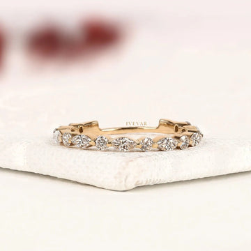 Alternative Round & Marquise Lab Grown Diamond Eternity Band Ring