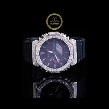 Fully Iced Luxury Wristwatch with Lab Grown Diamond Bezel – Modern Street Style and Timeless Elegance